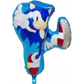 Balónek FÓLIOVÝ BALÓNEK SONIC VELKÝ NA HELIUM PRO DEKORACI NA OSLAVU NAROZENIN 48x76 cm
