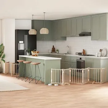 přepravka pro zvíře zahrada-XL Zábrana pro psy s dvířky skládací 12 panelů 600 cm topol 3155698