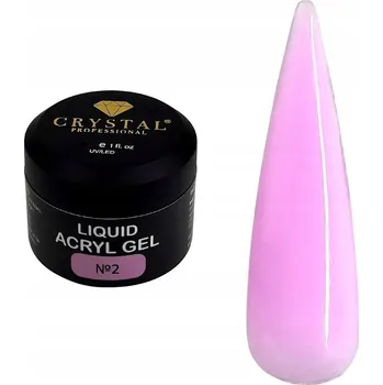 Lak na nehty Gel na posílení nehtů Liquid Acryl Gel 2 CRYSTAL PROFESSIONAL 30 ml