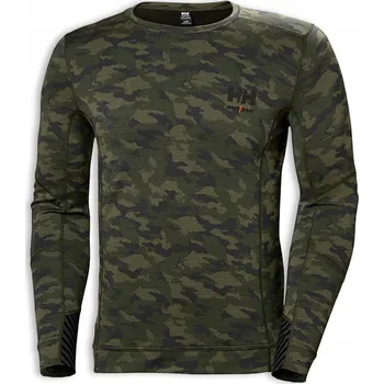Termoaktivní tričko maskáčový Helly Hansen Lifa Merino Crewneck - Camo M