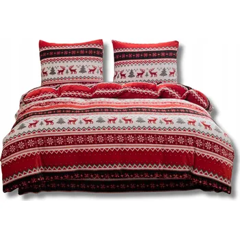 Povlečení Povlečení 140x200 Sobíci Červené Plyšové