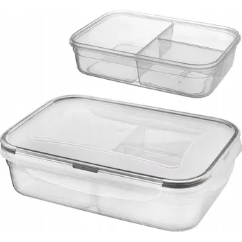 Dóza na potraviny Nádoba na potraviny s víkem a těsněním, dělená, 1 l