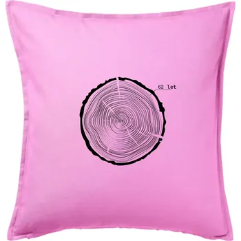 Polštář Letokruhy - 62 - Polštář 50x50 - 50x50 - Pouze potah ( Růžová )