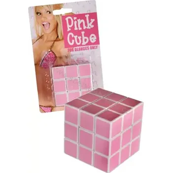 Hlavolam Skládací kostka pro blondýny (Růžová rubikova kostka)