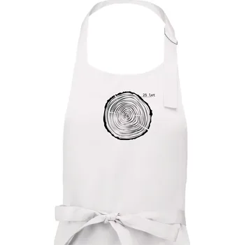 Kuchyňská zástěra Letokruhy - 25 - Dámská zástěra na vaření - Univerzální velikost ( Bílá )