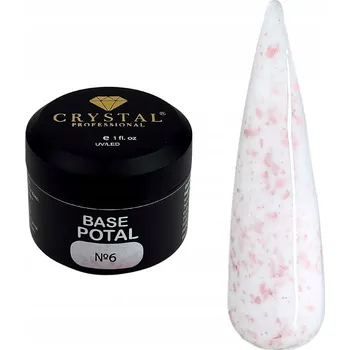 Lak na nehty Hybridní lak, barevná báze CRYSTAL PROFESSIONAL Base Potal #6 15 ml