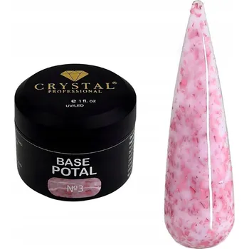 Lak na nehty Hybridní lak, barevná báze CRYSTAL PROFESSIONAL Base Potal #3 15 ml