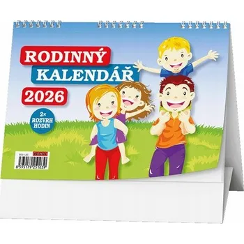 Kalendář Baloušek Tisk - Rodinný stolní kalendář 2026, 21 × 15 cm