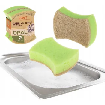 Mycí prostředek Kuchyňská houbička na nádobí, profilovaná Ravi 2 kusy ECO houbičky na nádobí s sisal