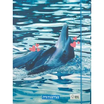 Desky s gumičkou "Fantasy colors", delfín, MITAMA 61906-90033