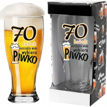 Sklenice Dárek na 70 Urodziny pro muže: SKLENICE NA PIVO PIVNÍ SKLENICE hrnek