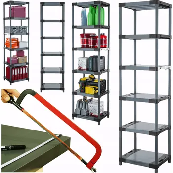 regál Kovový skladový regál 222x90x46 Tytan 6