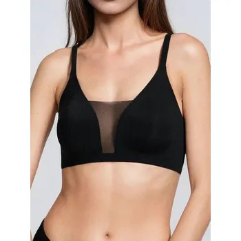 Dámské tričko Sinsay - Top s vyjímatelnými vycpávkami - černá - 201FX-99X - 201FX-99X-L