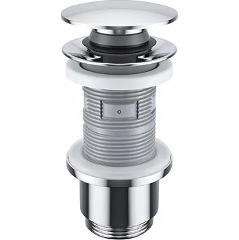 Sifon Zátka s přepadem klik-klak kulatý Excellent stříbrná