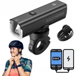 Přední světlo na kolo Rockbros RHL1500, 5000mAh, 1500lm, IPX6 - černé