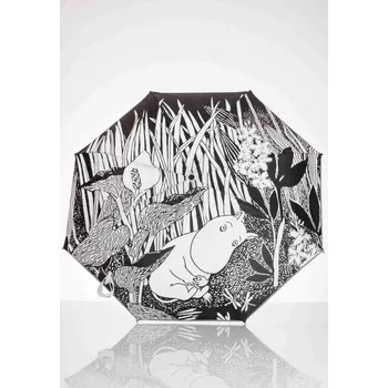 Deštník Skládací deštník Moomin Midsummer black 100cm, Lasessor Finsko Černá