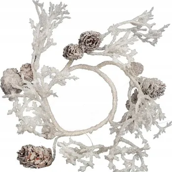 Vánoční dekorace DEKORACE NA SVÍČKU S ŠIŠKAMI 15 CM VÁNOČNÍ OZDOBA NA STŮL