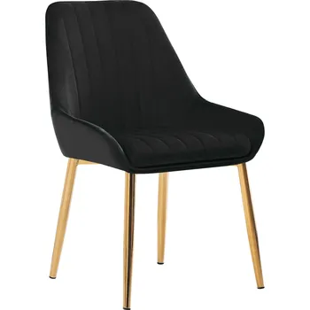 Jídelní židle Jídelní židle LUXURY - látka Velvet, zlatý chrom / černá