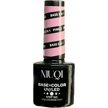 Lak na nehty NIUQI Hybridní báze + barva 2v1 UV/LED 5ml PINK 2 růžová