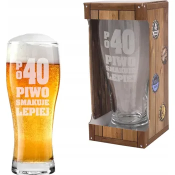 Sklenice Dárek na 40 Urodziny dla Faceta Pivní Sklenice : suvenýrový sklenice na pivo