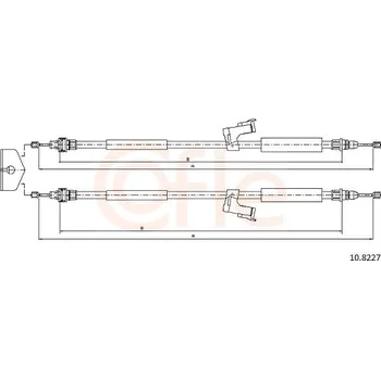 Brzdový systém Lanko ruční brzdy COFLE 10.8227