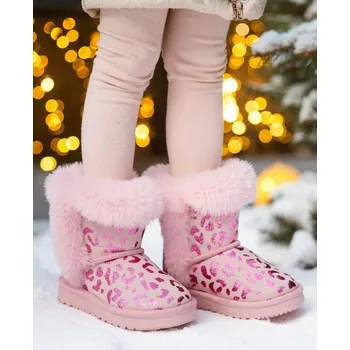 Dívčí sněhule Sinsay - Zateplené sněhule s umělou kožešinou - růžová - 157FA-39X - 157FA-39X-23