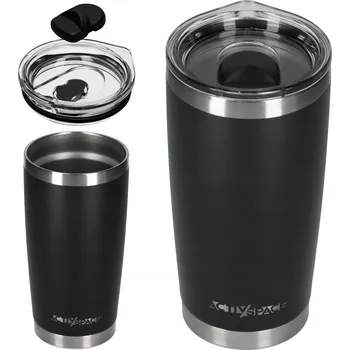 Termohrnek 600 ml termos na kávu PRO 0,6 l černý