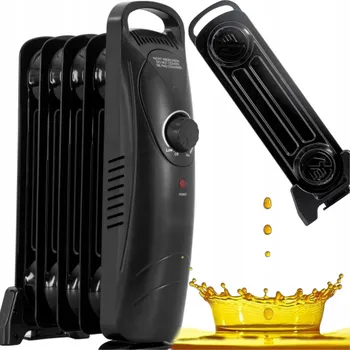 Topidlo OLEJOVÝ RADIÁTOR ELEKTRICKÝ NÍZKÁ SPOTŘEBA ENERGIE VYSOKÝ VÝKON 5 ŽEBER