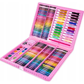 Výtvarná sada MALÍŘSKÁ SADA uměleckých kreseb pro kreslení XXL 168 dílků + PASTELKY na pastelky