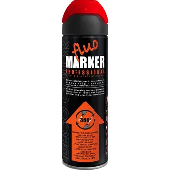 Barva ve spreji Značkovač Deco Color Fluomarker 500 ml sprej červený (červená)
