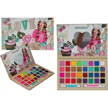 Paletka dekorativní kosmetiky PALETKA OČNÍCH STÍNŮ bronzer pro LÍČENÍ třpytky 32 KUSŮ