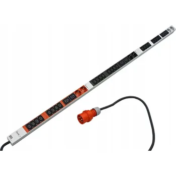 Prodlužovací kabel BACHMANN Zásuvková lišta PDU ALU 1U 24x C13 6x C19 2LS CEE 3x 32A