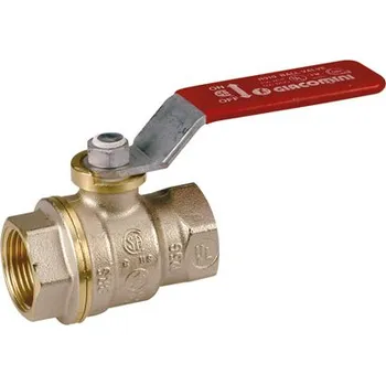 Vodovodní kohout Giacomini Kohout kulový 2" červený, plnoprůtokový, páčka, nikl, PN35, T185°C