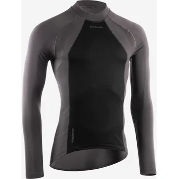 VAN RYSEL Pánské spodní cyklistické tričko s dlouhým rukávem Extreme XS KAŠTANOVÁ|ŠEDÁ