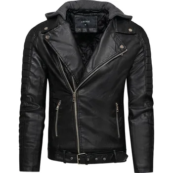 Pánský bomber Recea Pánská koženková bunda Lazuli černá L