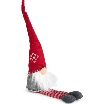 Vánoční ozdoba Vánoční skřítek NICK sedící, s červenou čepicí 945216