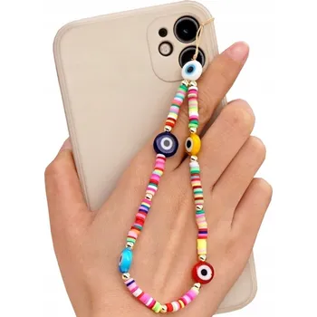 Šňůrka na telefon plast, vícebarevná