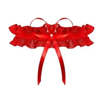 Dámské spodní prádlo Podvazek Julimex Odessa - plus size Červená Uni