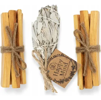 Vonná tyčinka Přírodní Sada Palo Santo a Bílá Šalvěj - Kadidlo pro Očištění a Harmonii