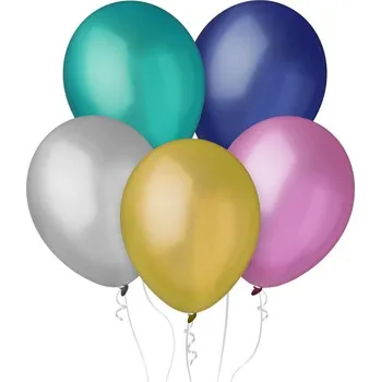 Balónek Balónky Decomex 11, metallic Assorted, 100 ks