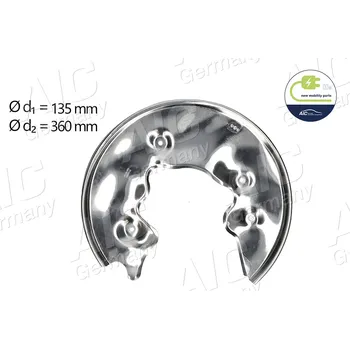 Brzdový kotouč Ochranný plech proti rozstřikování, brzdový kotouč AIC 56150