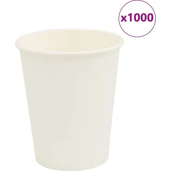 Stolování Papírové kelímky na kávu 1000 pcs 8oz 200ml bílé