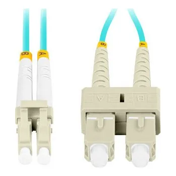 Datový kabel Lanberg | OPTICKÝ PATCHCORD MM LC/UPC-SC/UPC DUPLEX 1M LSZH OM3 50/125 3.0MM AQUA