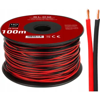 Audio kabel PROFESIONÁLNÍ KABEL DVOUŽILOVÝ CÍVKA LED 2x0,35mm 100m