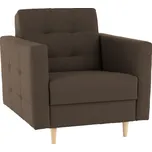 Celočalouněné křeslo, čokoládová látka, AMEDIA