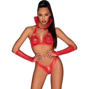 Dámský erotický kostým Žhavý kostým Vampines - Obsessive L/XL Červená