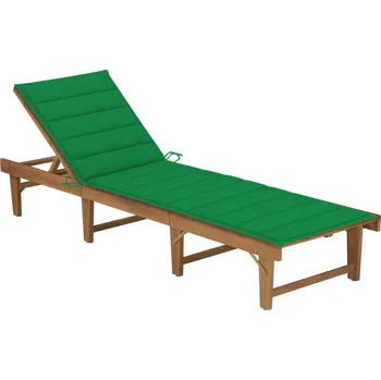 Zahradní lehátko zahrada-XL Skládací zahradní lehátko s poduškou masivní akáciové dřevo 3064169