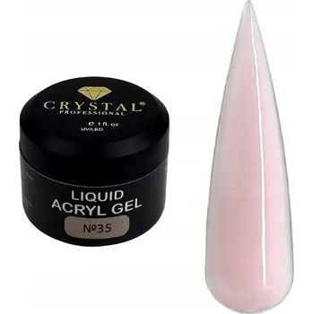 Lak na nehty Gel pro posílení nehtů Liquid Acryl Gel 35 CRYSTAL PROFESSIONAL 15 ml