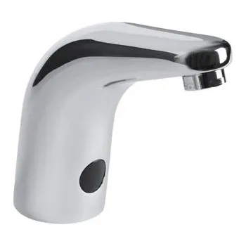 Sanela Baterie umyvadlová stojánková automatická, na baterii 9V s regulací teploty na rohových ventilech, SLU 29B