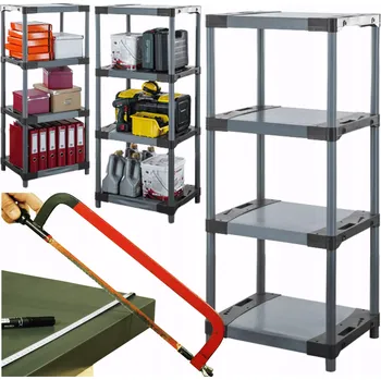 Dílenský regál Plastový regál do garáže, dílny, 138x70x46 cm, 97% recyklovaný ECO